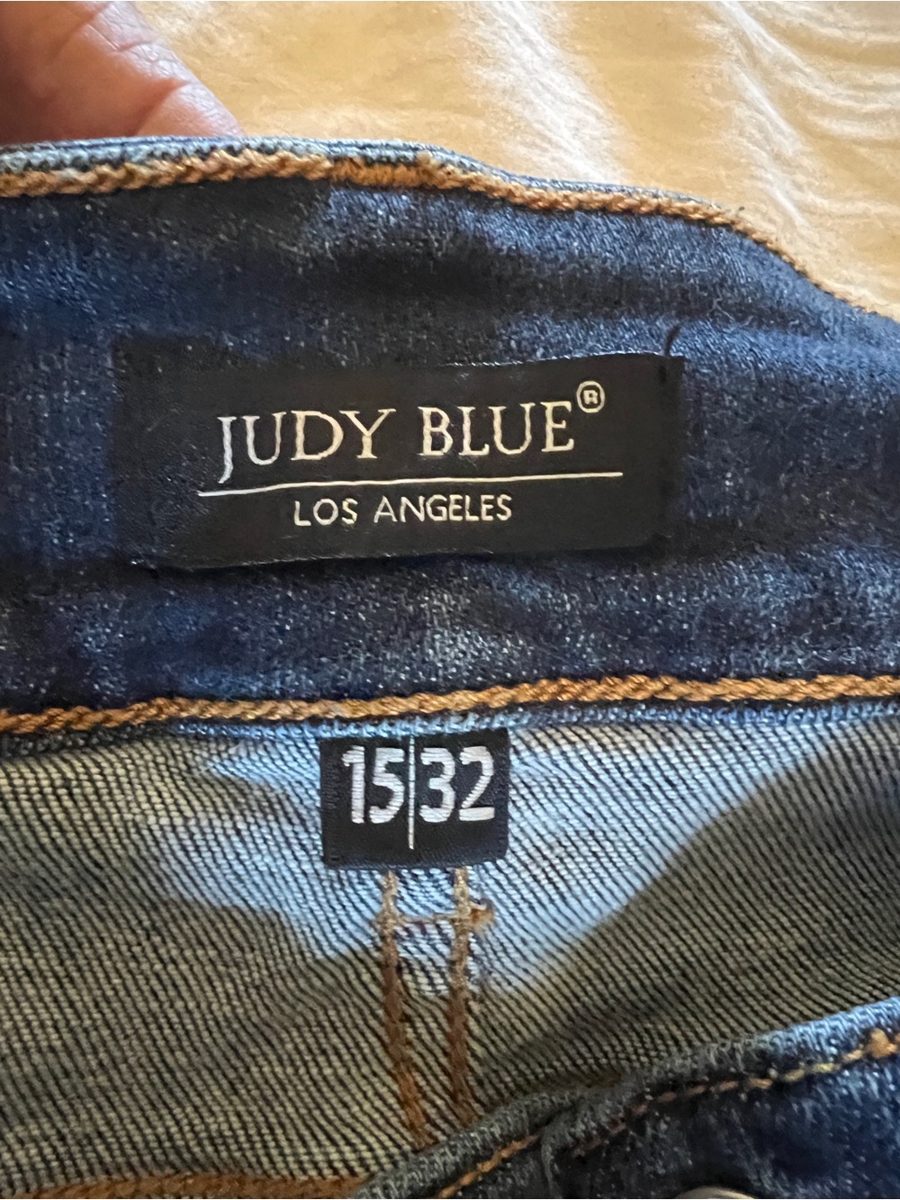 Judy Blue High Rise Raw Hem Bootcut Jeans Dark Wash Size 15/32 Western Cowgirl - Picture 4 of 9